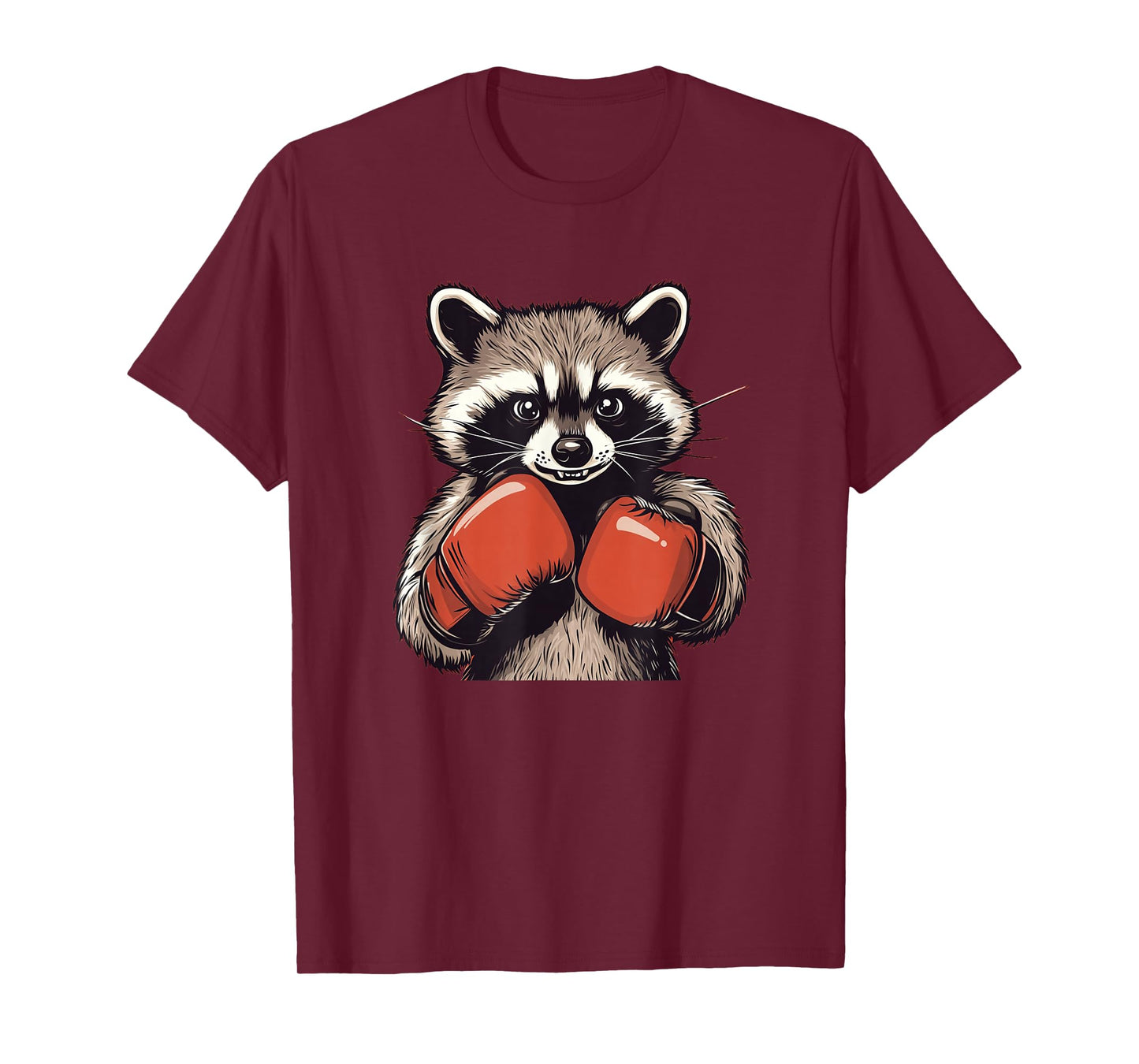 Funny Raccoon Costume for Sport and Boxing Gloves Lovers T-Shirt