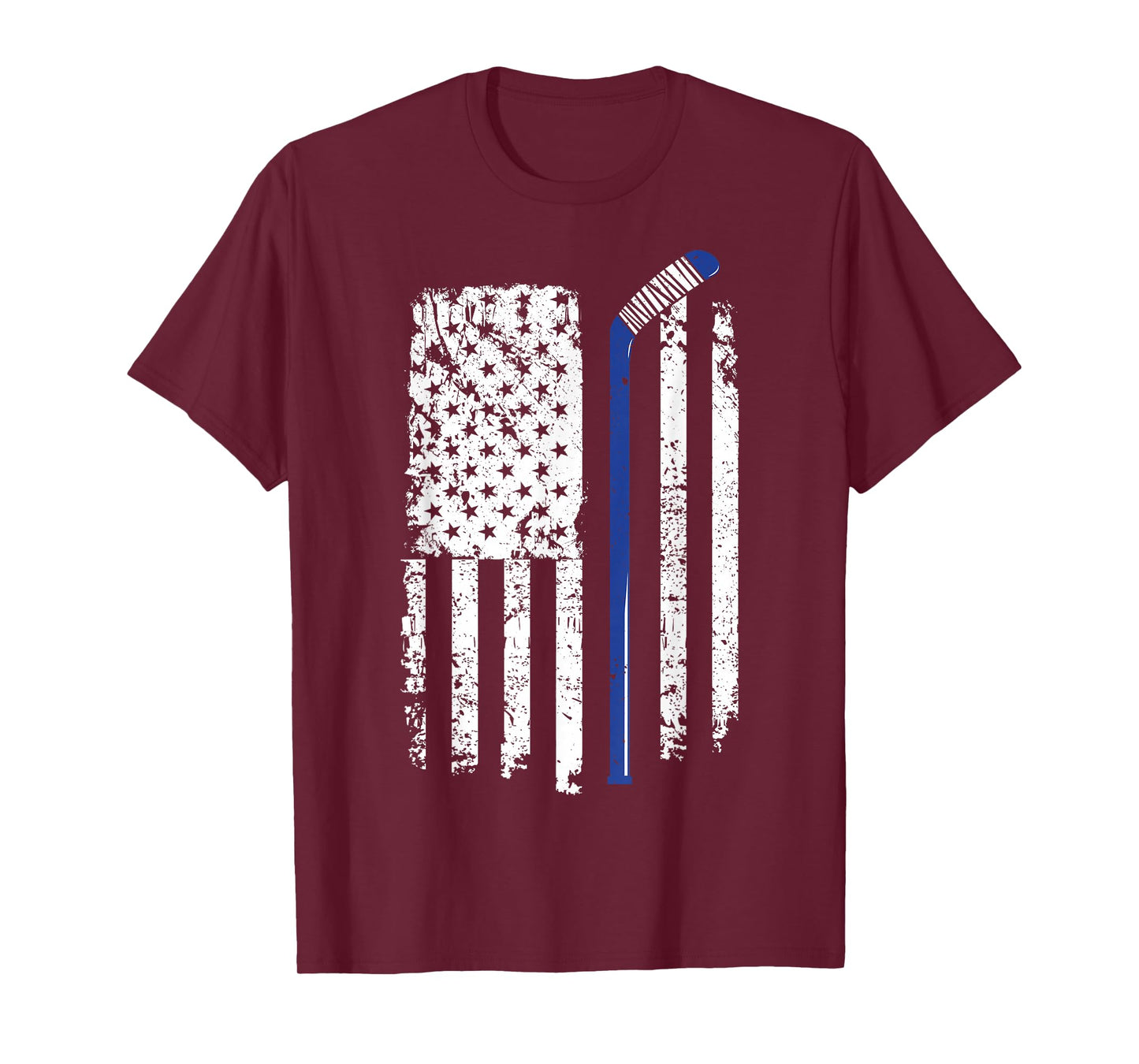 U.S. American Flag Hockey Player T-Shirt T-Shirt