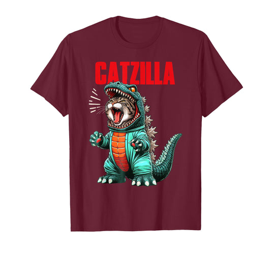 Cute Cat Kitty Catzilla For Cat Moms Cat Dads T-Shirt
