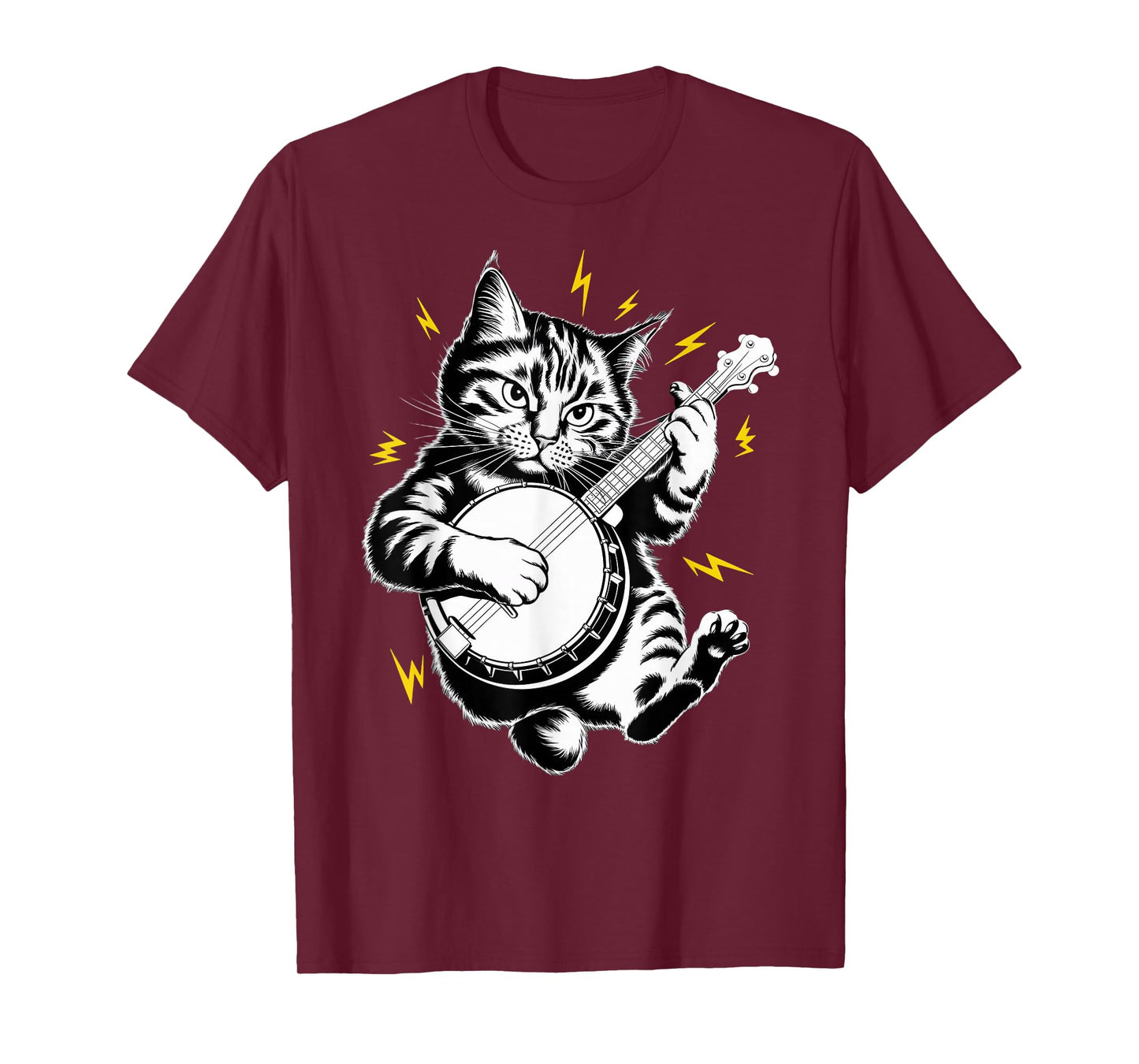 Musik Cat Playing Banjo instrument on Cat Banjoist T-Shirt