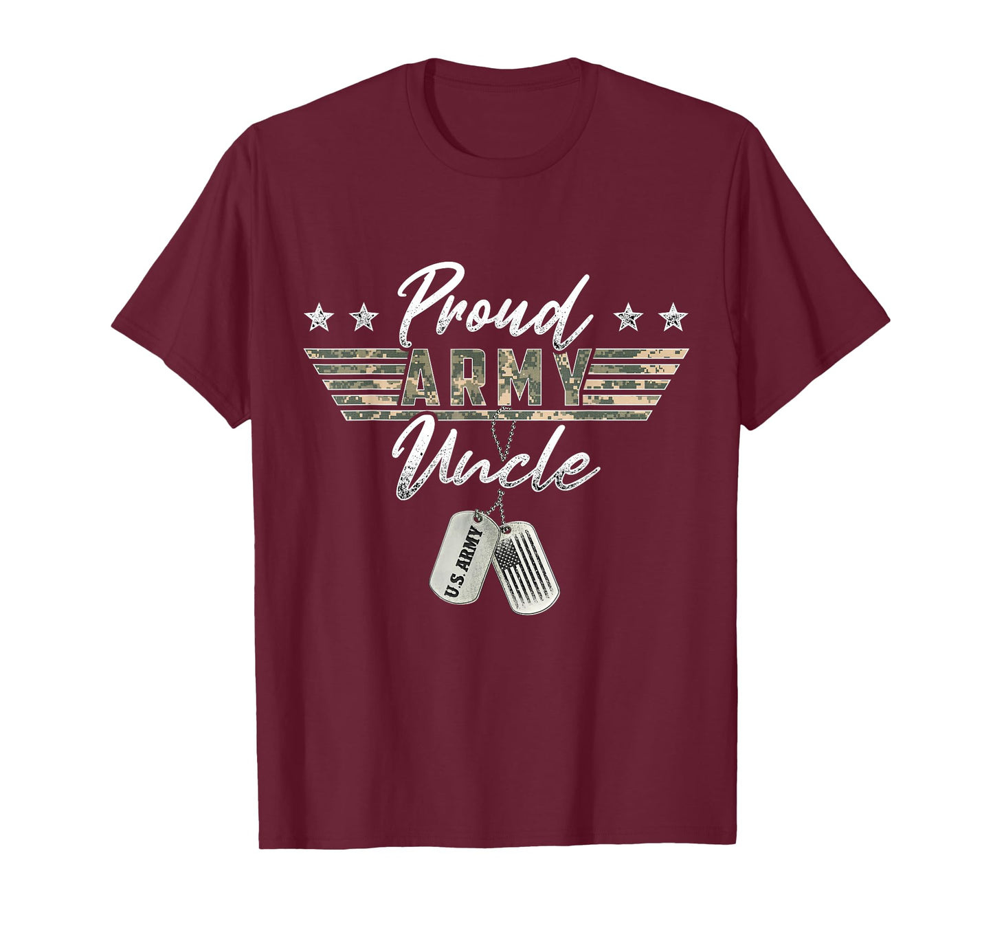 Proud Army Uncle American Veteran Military T-Shirt
