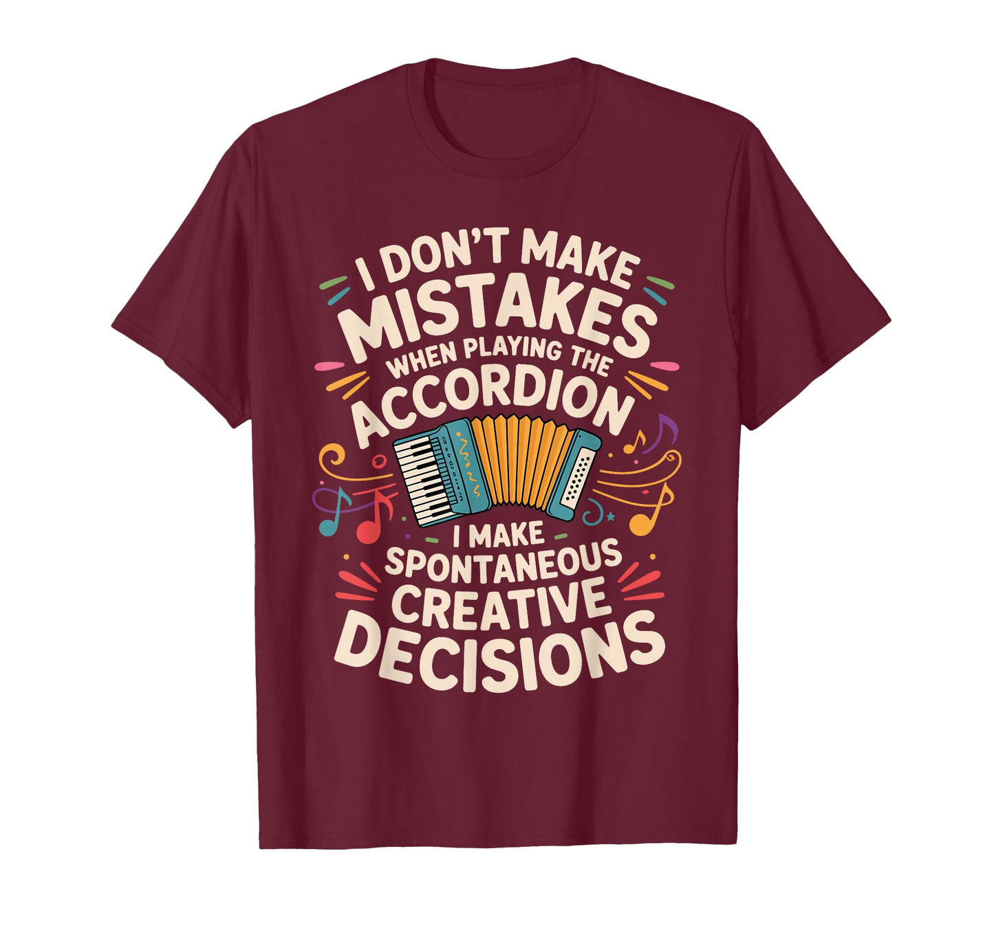 Accordion Art for Men Women Accordionist Accordion Player T-Shirt