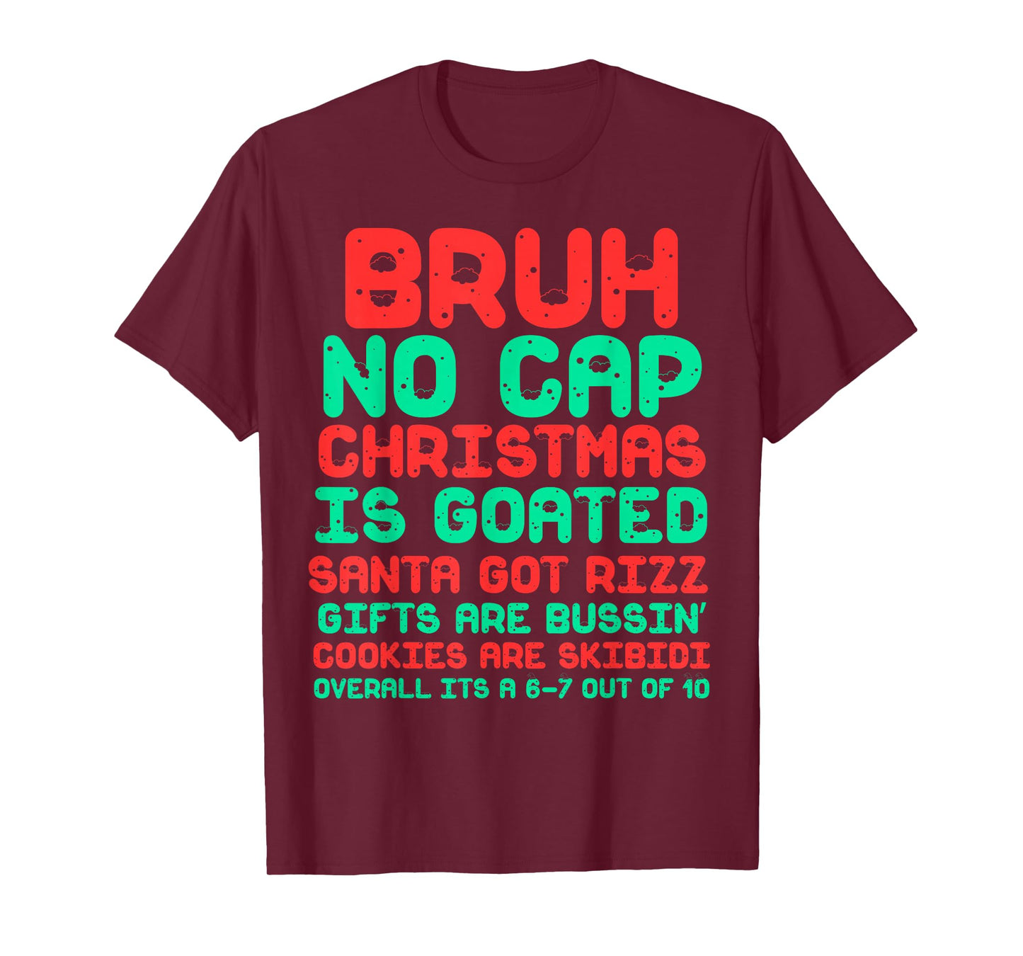 Funny Middle School Generation Alpha Gen A Slang Christmas T-Shirt