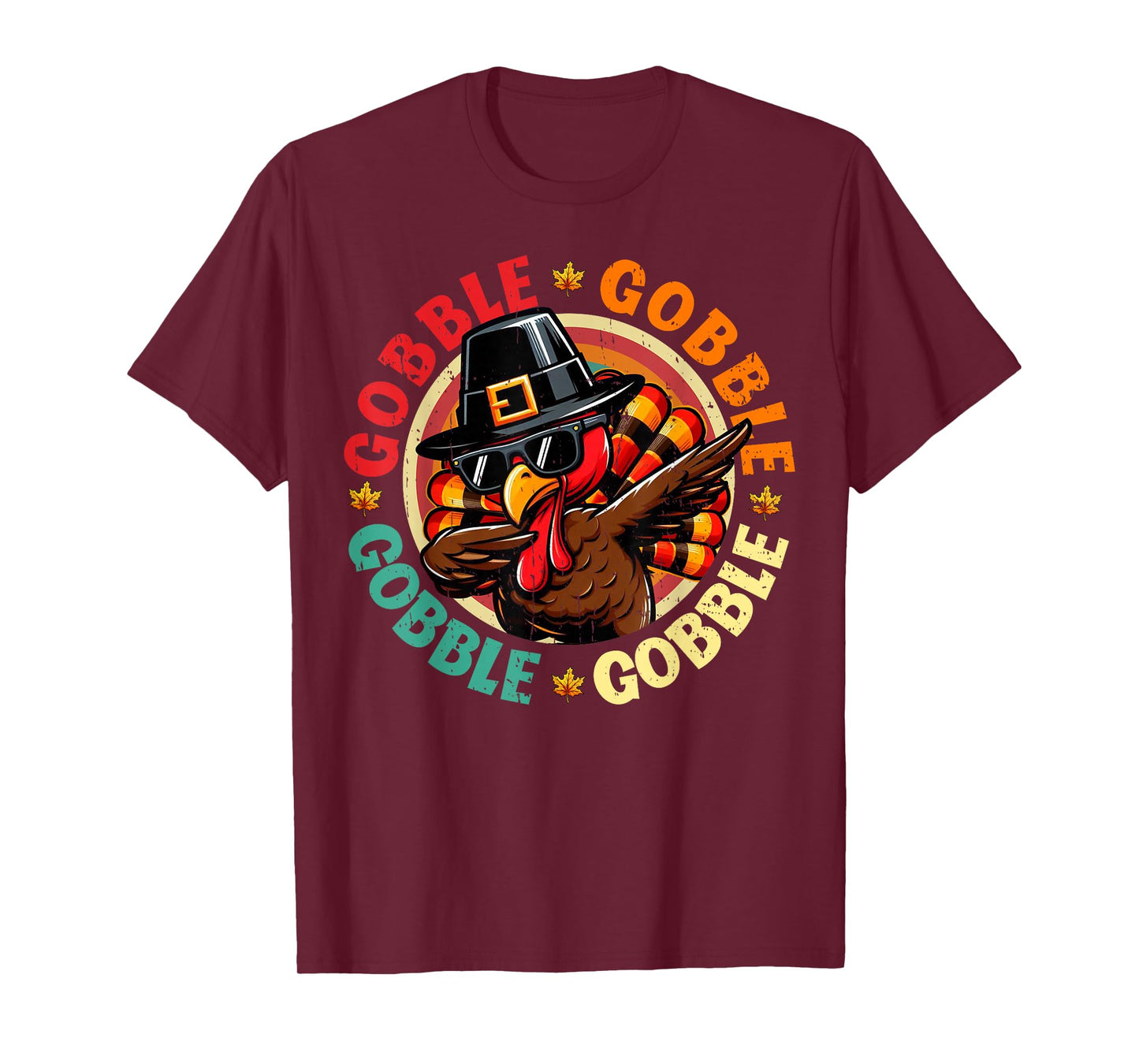 Thanksgiving Turkey Dabbing Gobble Funny Toddler Boys Kids T-Shirt