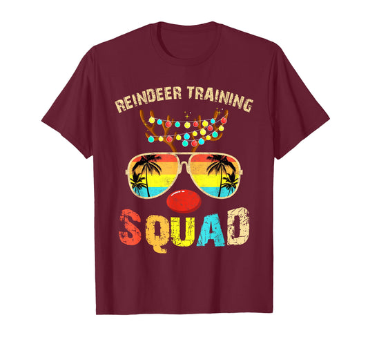Christmas Running Reindeer Runner Training Squad Team T-Shirt