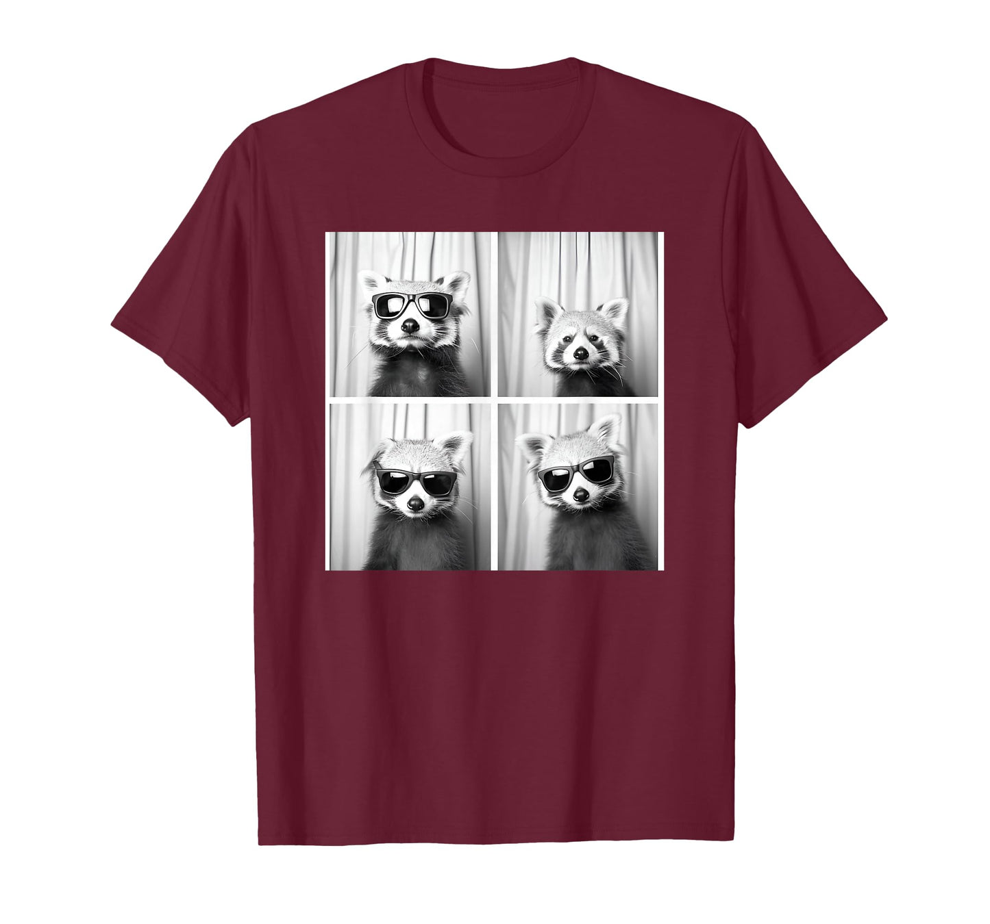 Cool Red Panda With Sunglasses Funny Zoo Animal Photobooth T-Shirt