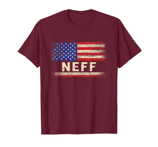 Neff Last Name Shirt Neff Name American Flag T-Shirt
