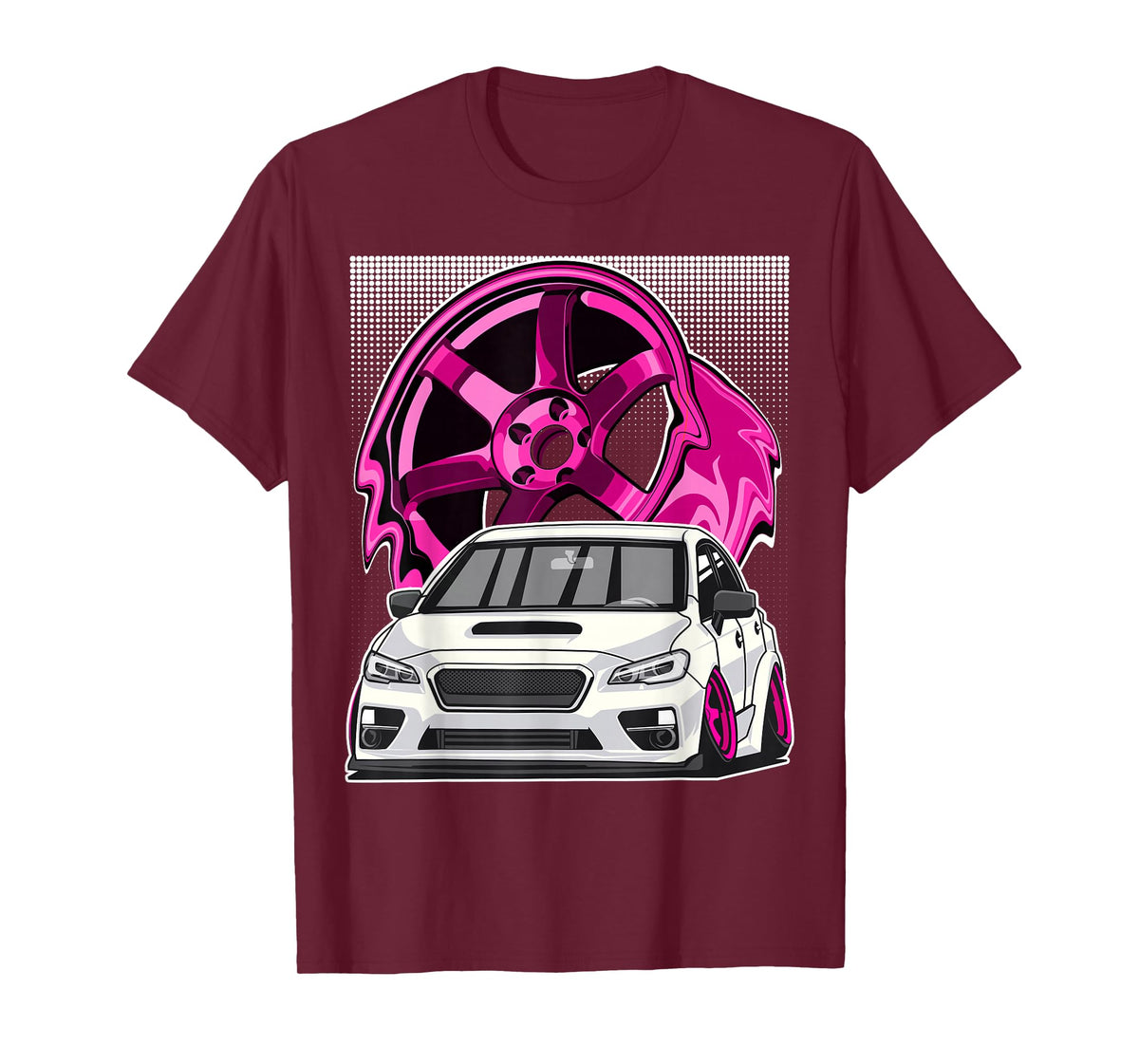 Subie VA JDM Stance Car Wheel Boxer Motor Racing Graphic T-Shirt