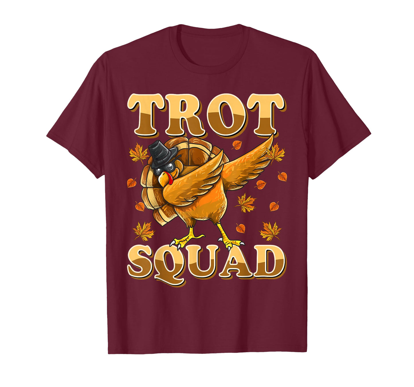 Trot Squad Tshirt Dabbing Turkey Marathon Running Matching T-Shirt