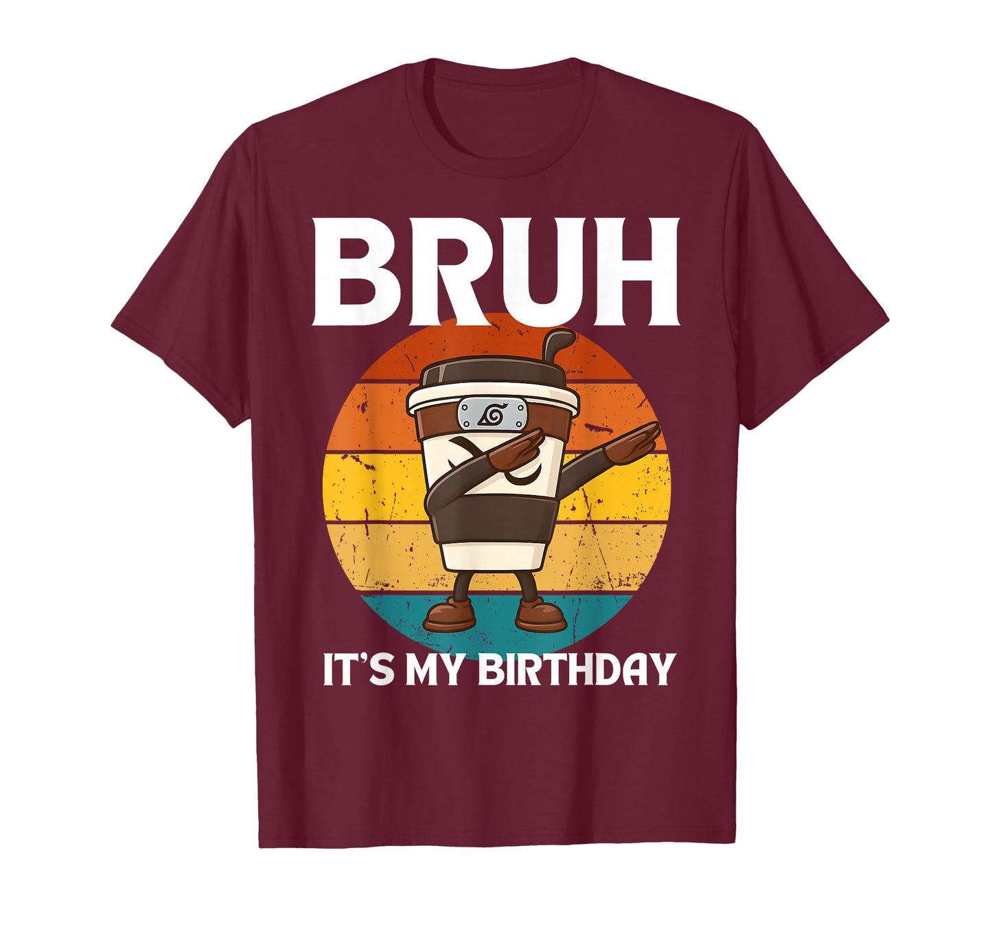 Bruh It's My Birthday Dabbing Cappuccino Assassino Kids Boys T-Shirt