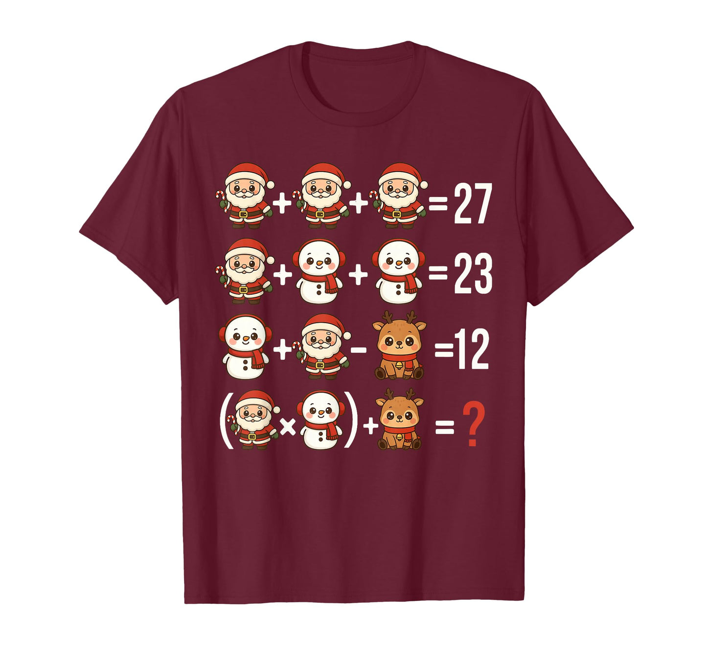 Funny 67 Meme Christmas Math Teacher Santa Six Seven T-Shirt