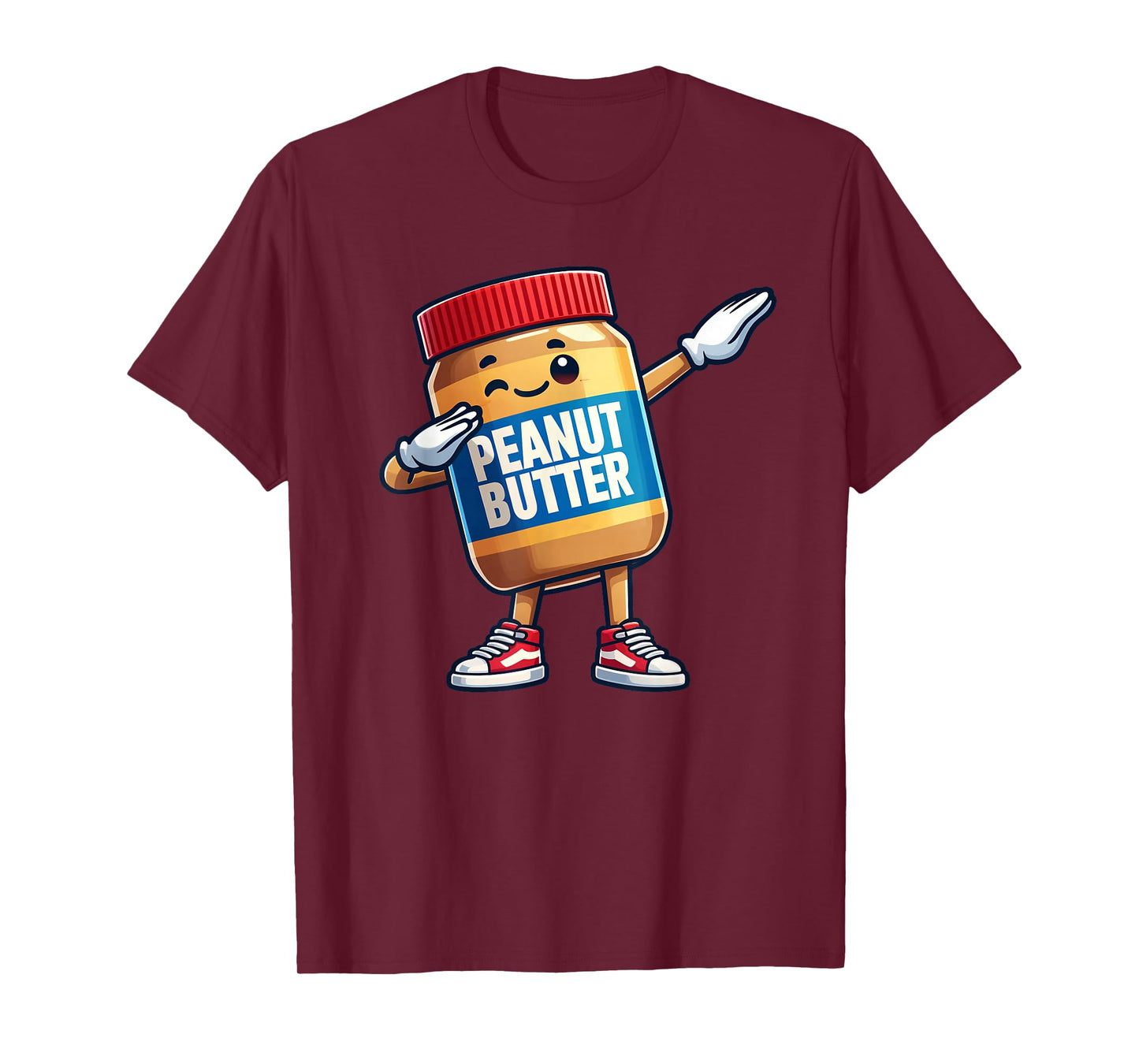 Funny Peanut Butter Jelly Jar Dabbing Boys Girls Kids T-Shirt