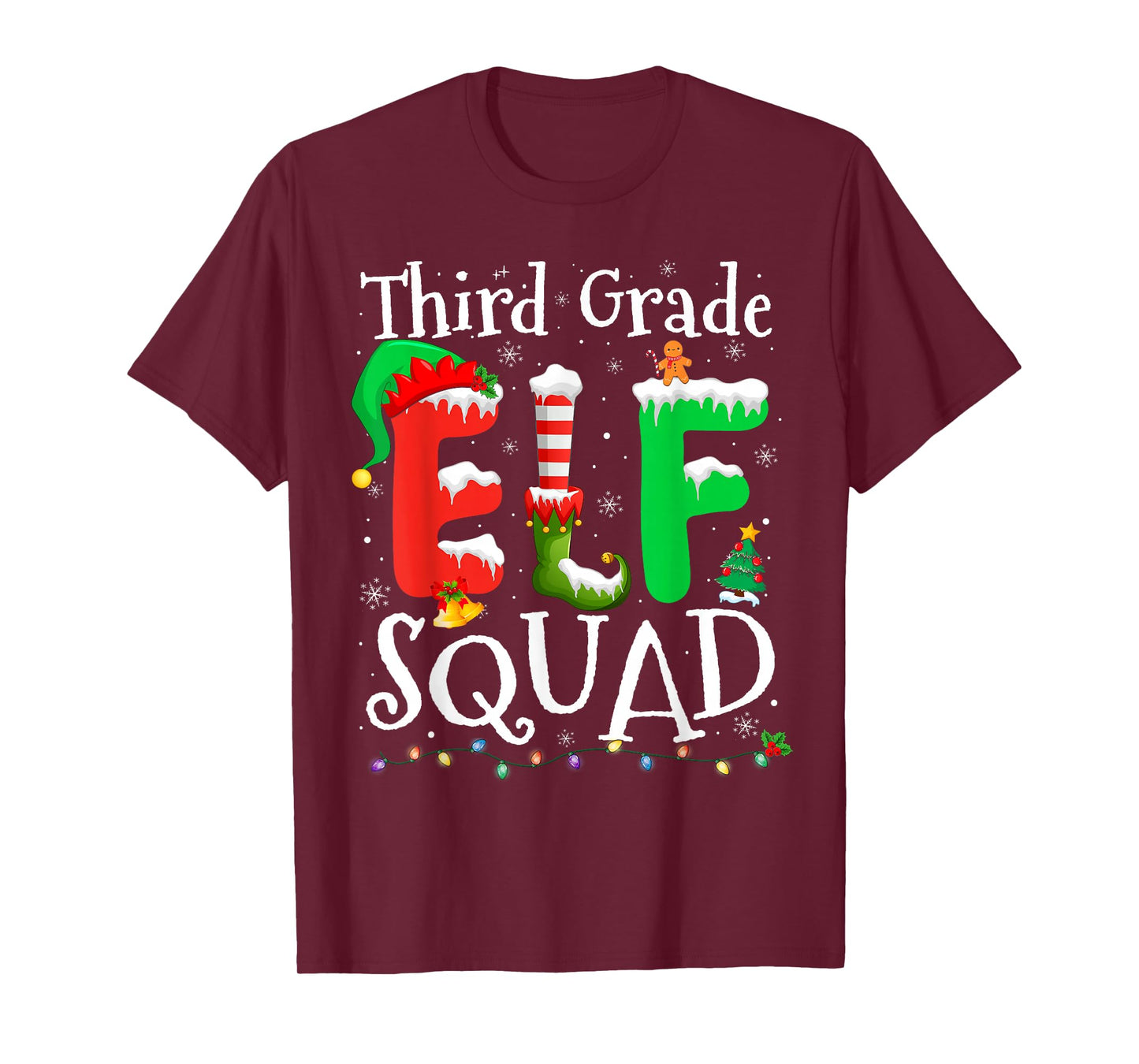 3rd Grade Elf Squad Xmas Funny Christmas Third Grade Elf T-Shirt