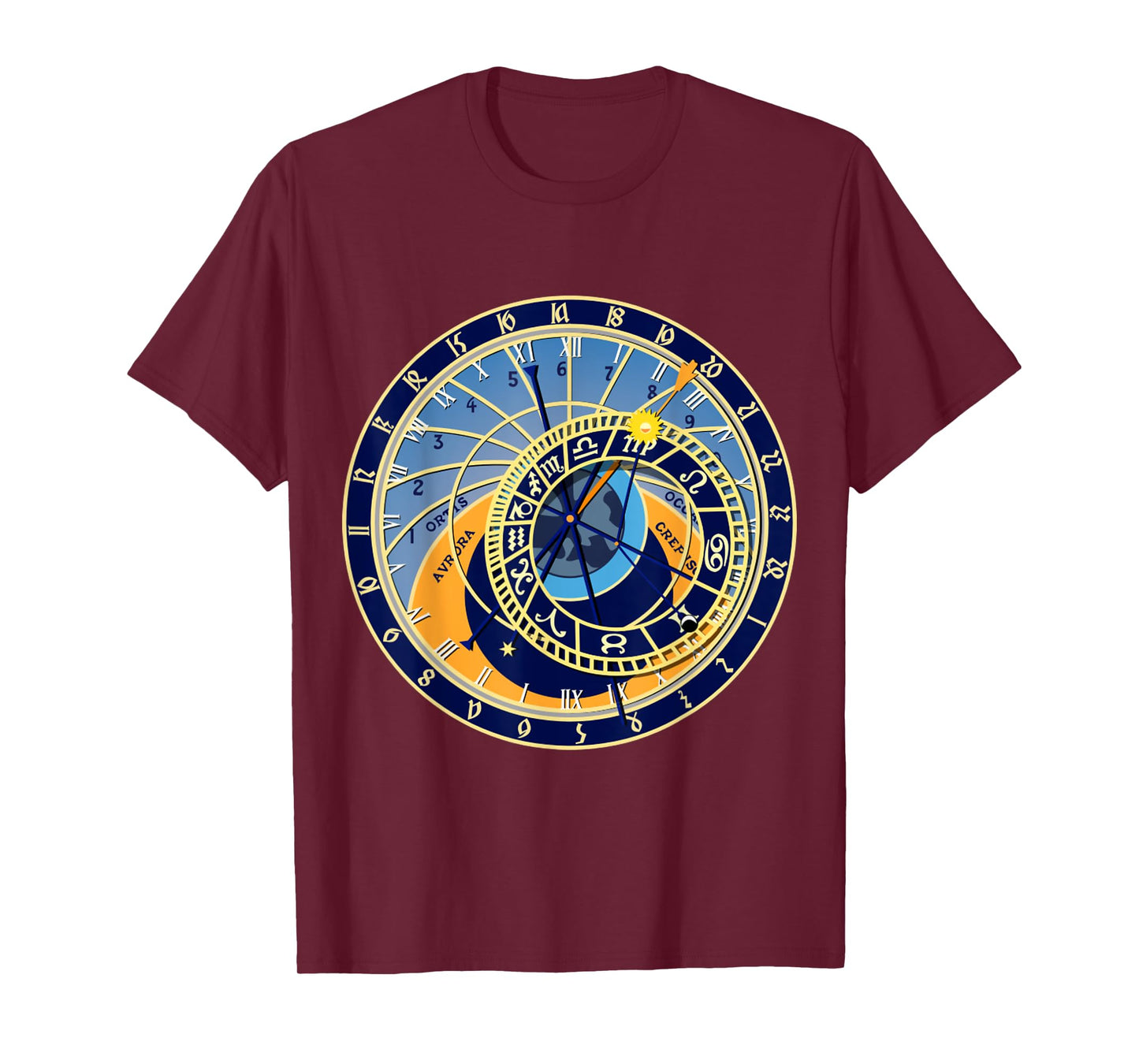 Prague Astronomical Zodiac Clock T-Shirt