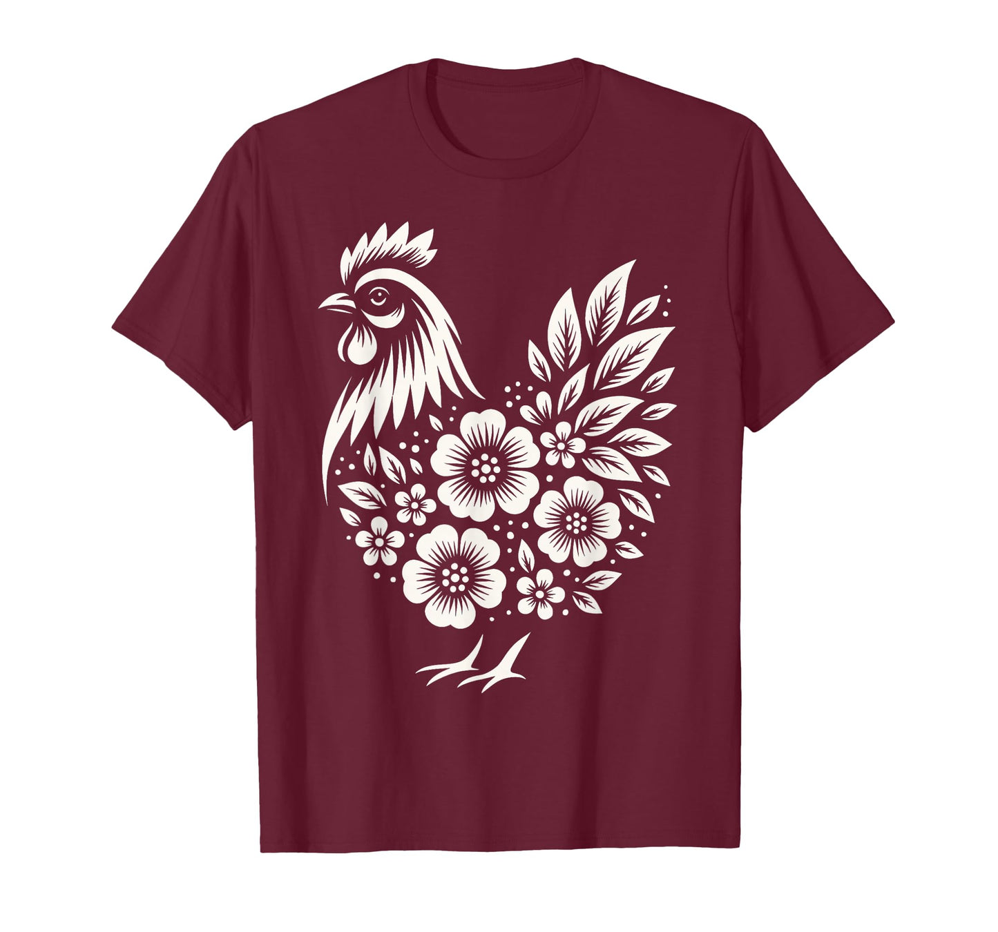 Chicken Floral Lover Gifts Women Girls Mom Cute Farm Chicken T-Shirt