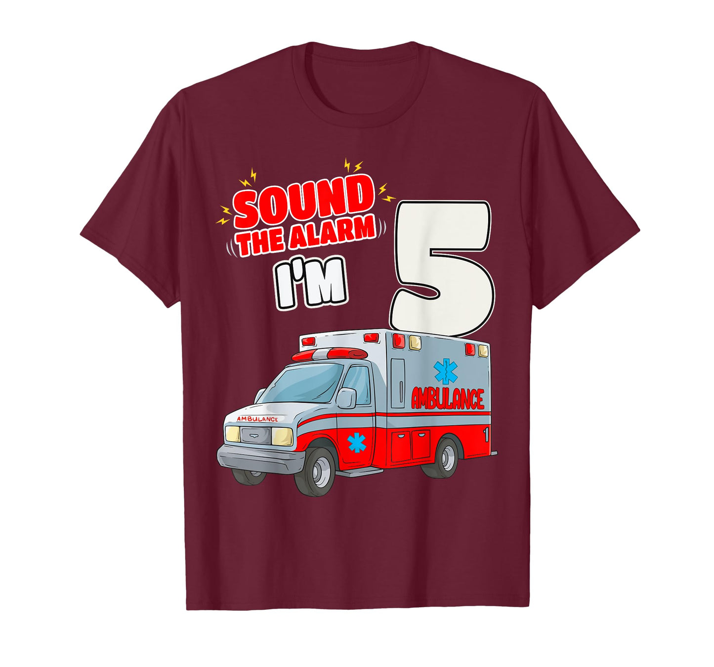 5th Birthday Medical Ambulance EMT 5 Years Old EMS Paramedic T-Shirt