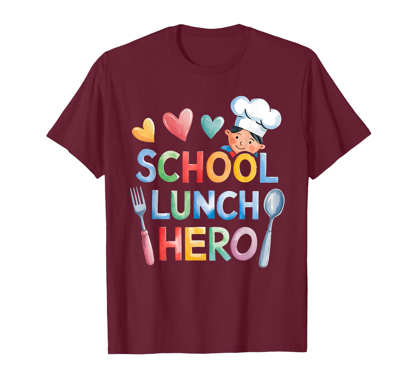 Cute Lunch Hero Squad a Cafeteria worker School lunch hero T-Shirt