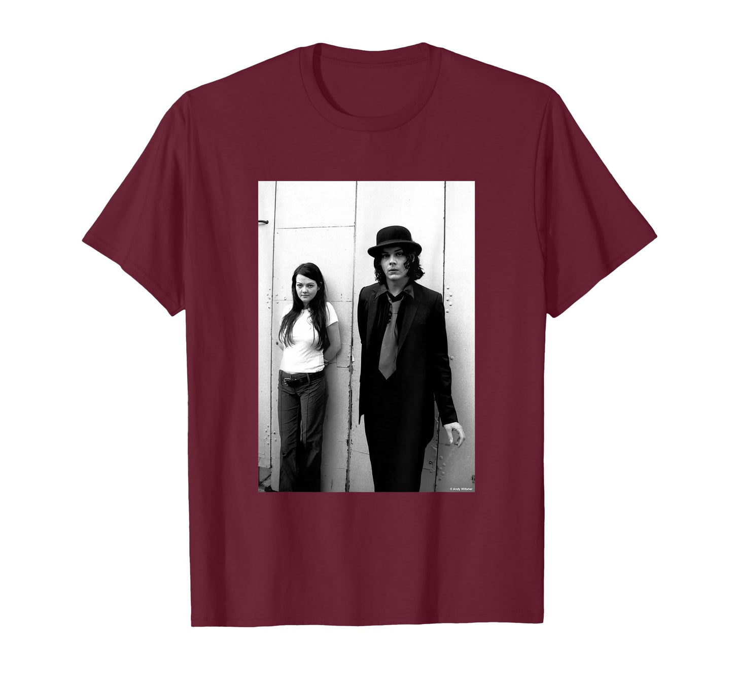 The White Stripes Meg & Jack White Rock Duo by Andy Willsher T-Shirt