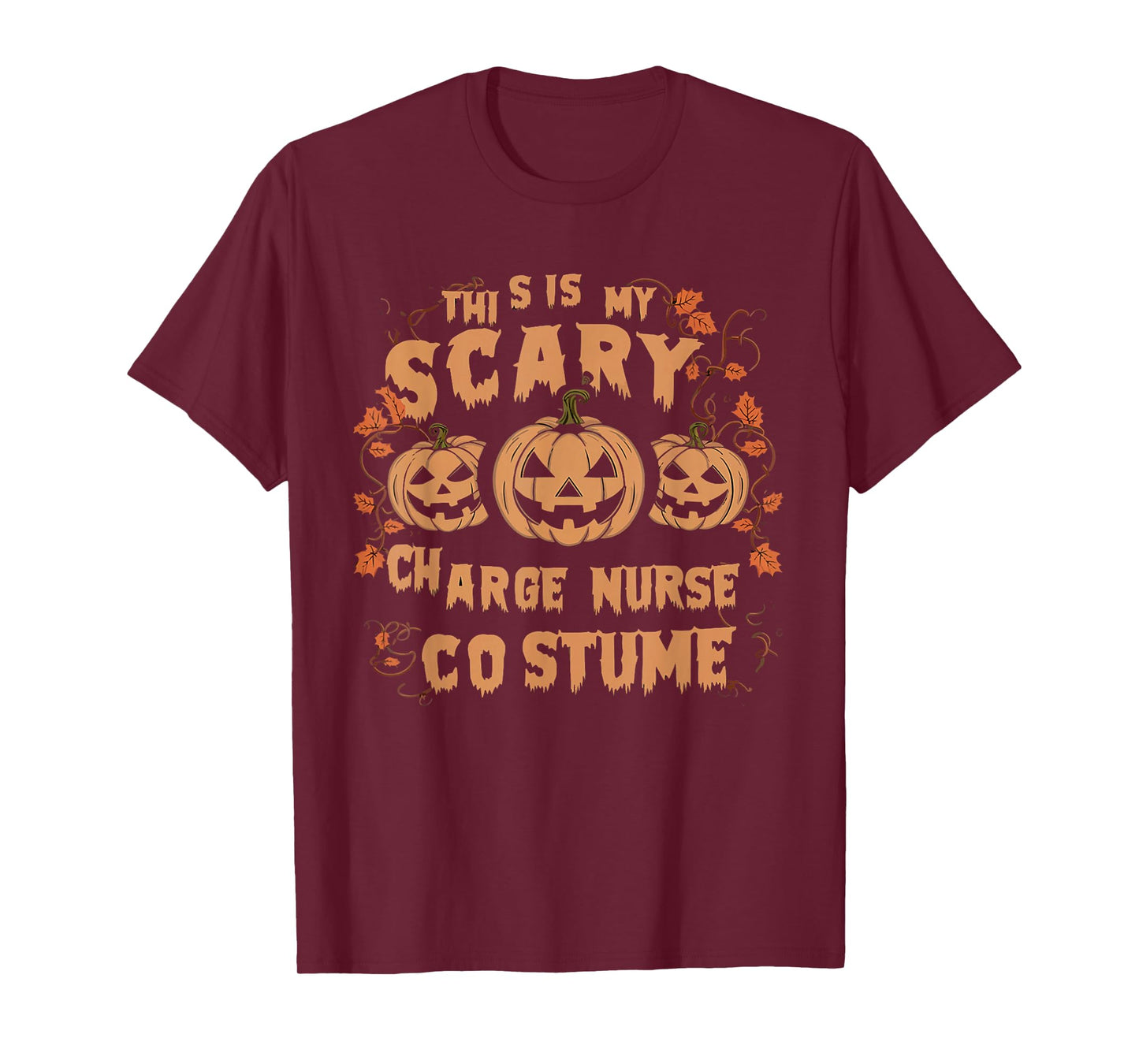 Charge Nurse Halloween Spooky Nursing Trick Or Treat T-Shirt