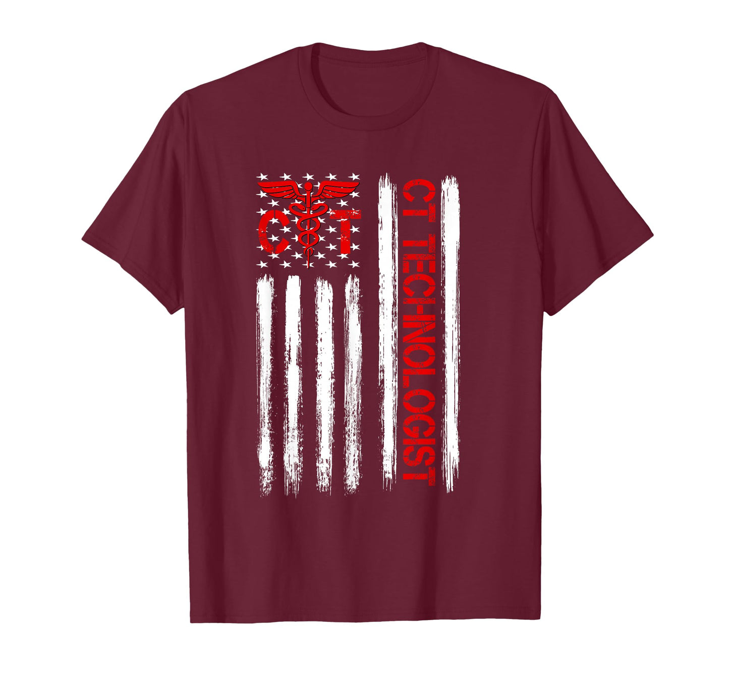 CT Scan Technologist American Flag Patriotic Radiology Gift T-Shirt