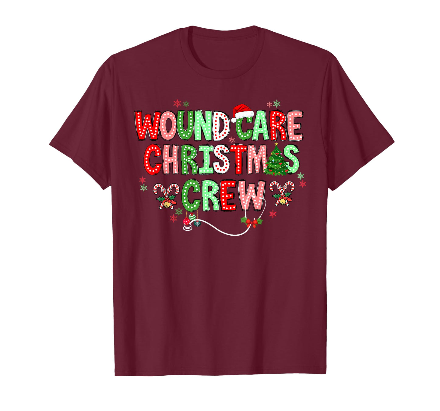 Christmas Wound Care Nurse Crew Wound Nursing NP RN Xmas T-Shirt