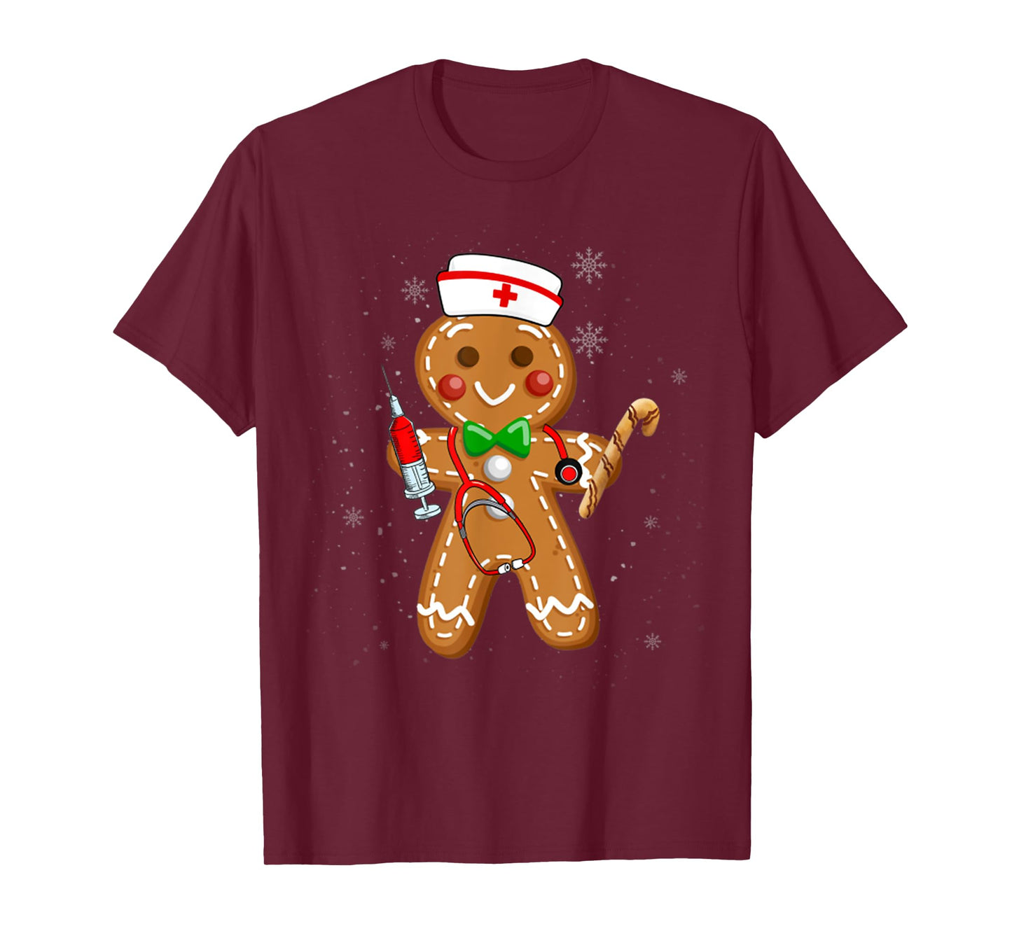 Christmas Gingerbread Nurse Cookie Costume Baking Xmas T-Shirt
