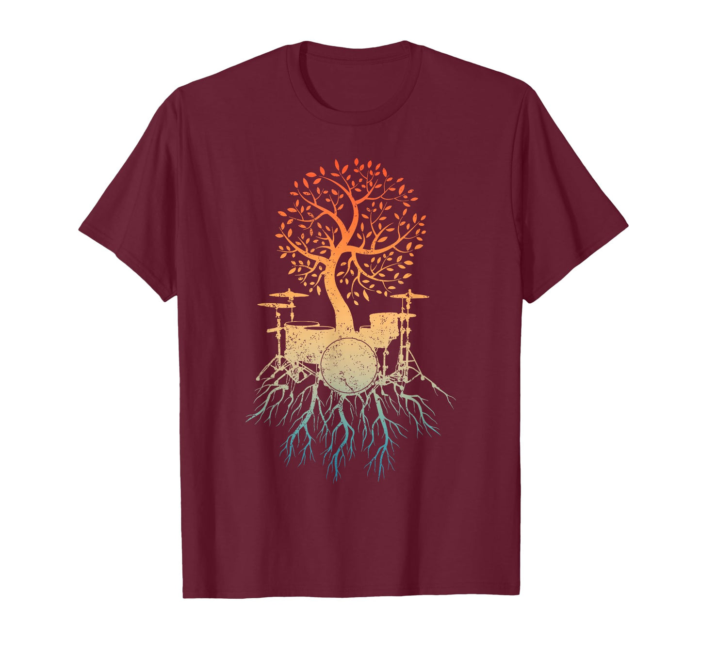 Cool Drum Set Art for Men Women Drummer Music Drumming Lover T-Shirt