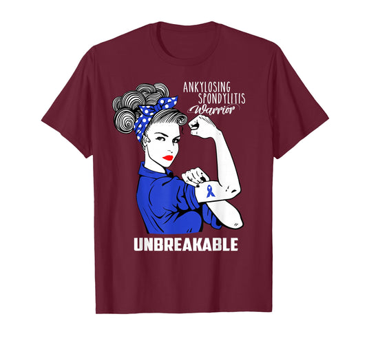 Ankylosing Spondylitis Warrior Unbreakable Shirt Awareness T-Shirt