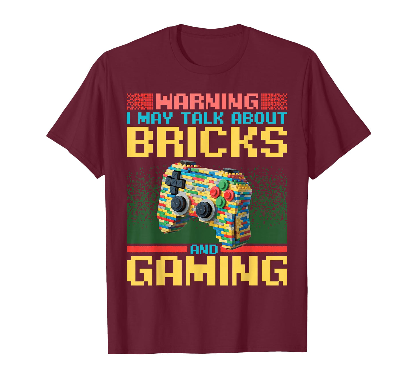 Building Blocks Gamer Gaming Brick Builder T-Shirt