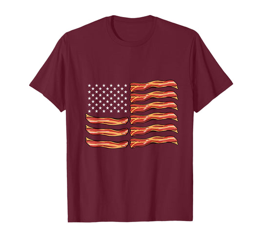 Bacon American Flag T-Shirt