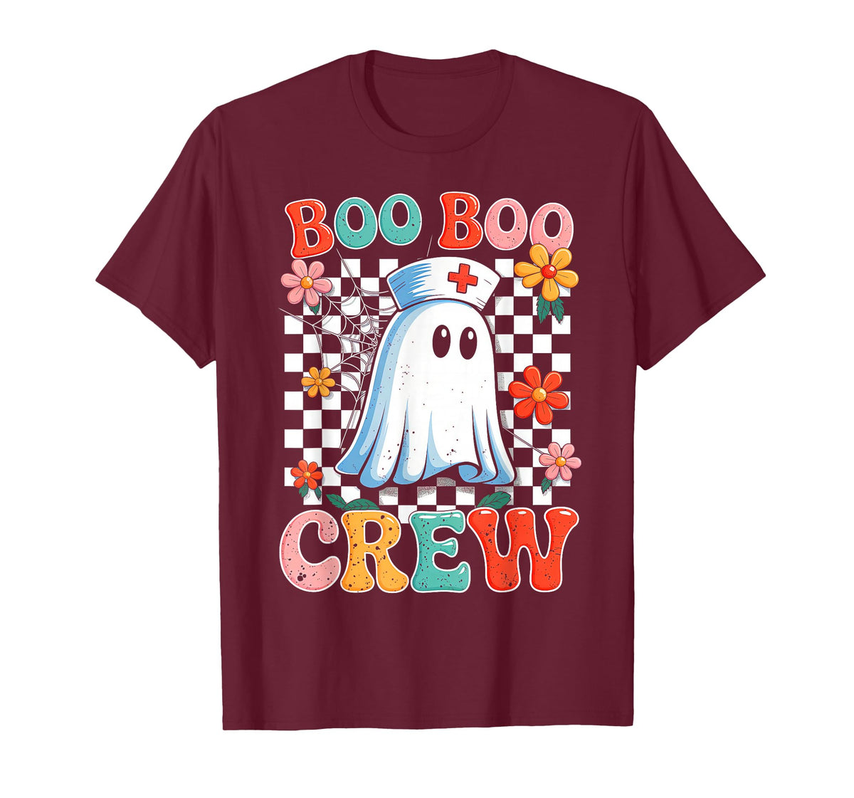 Boo Boo Crew Nurse Ghost Paramedic EMT EMS Halloween Costume T-Shirt