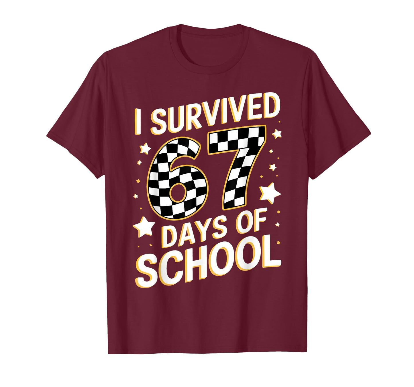 67th Day of School Teacher Kids 67 Math Meme Teacher Student T-Shirt