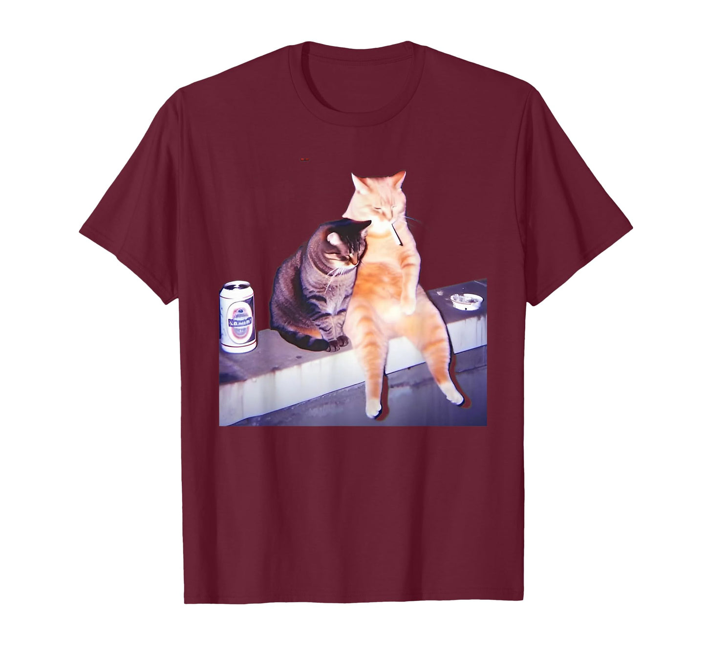 Funny Smoking Cat Cigarette Kitty Gen Z Meme Cat Lovers T-Shirt