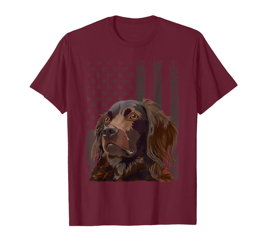 American Flag Boykin Spaniel 4th Of July T-Shirt
