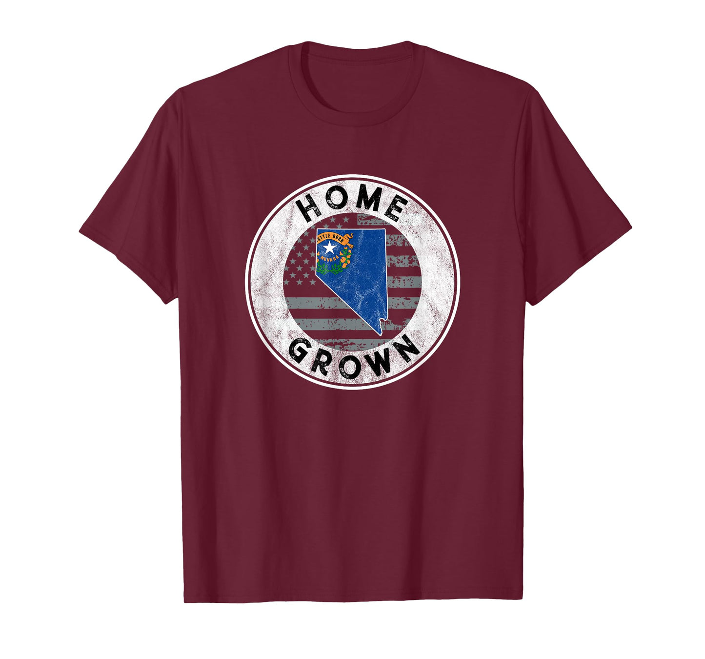 Nevada Native Home Grown Quote State American Flag Pride NV T-Shirt