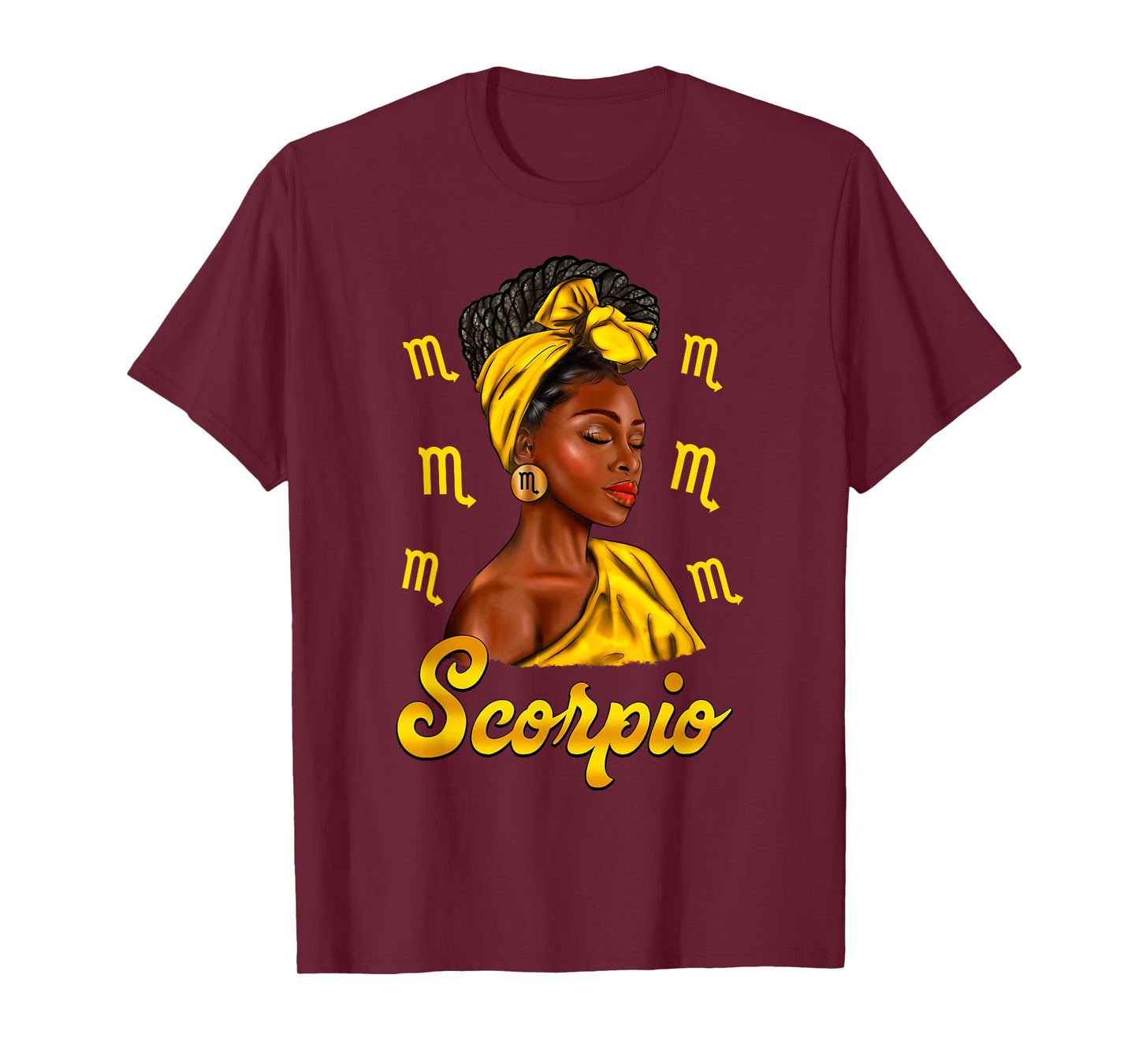 Scorpio Girl Black Woman African American Women Zodiac T-Shirt