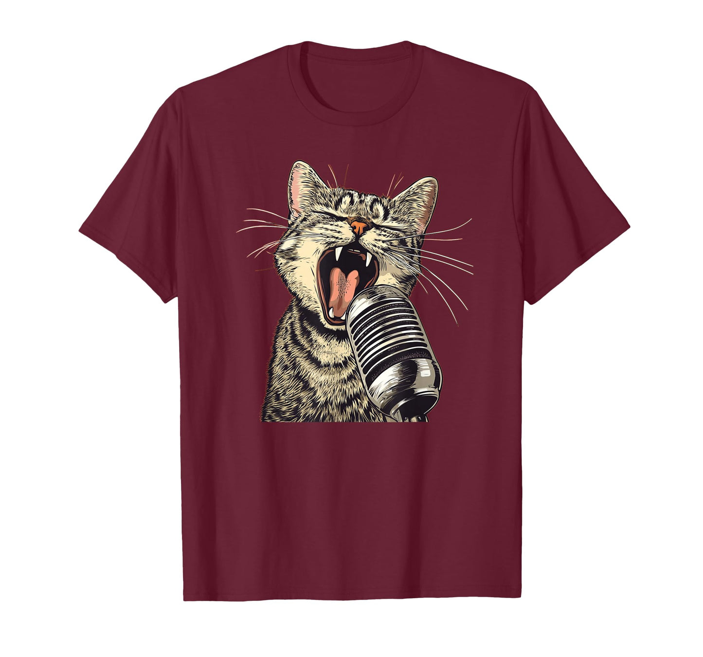 Singing Cat with Karaoke Mic Costume T-Shirt