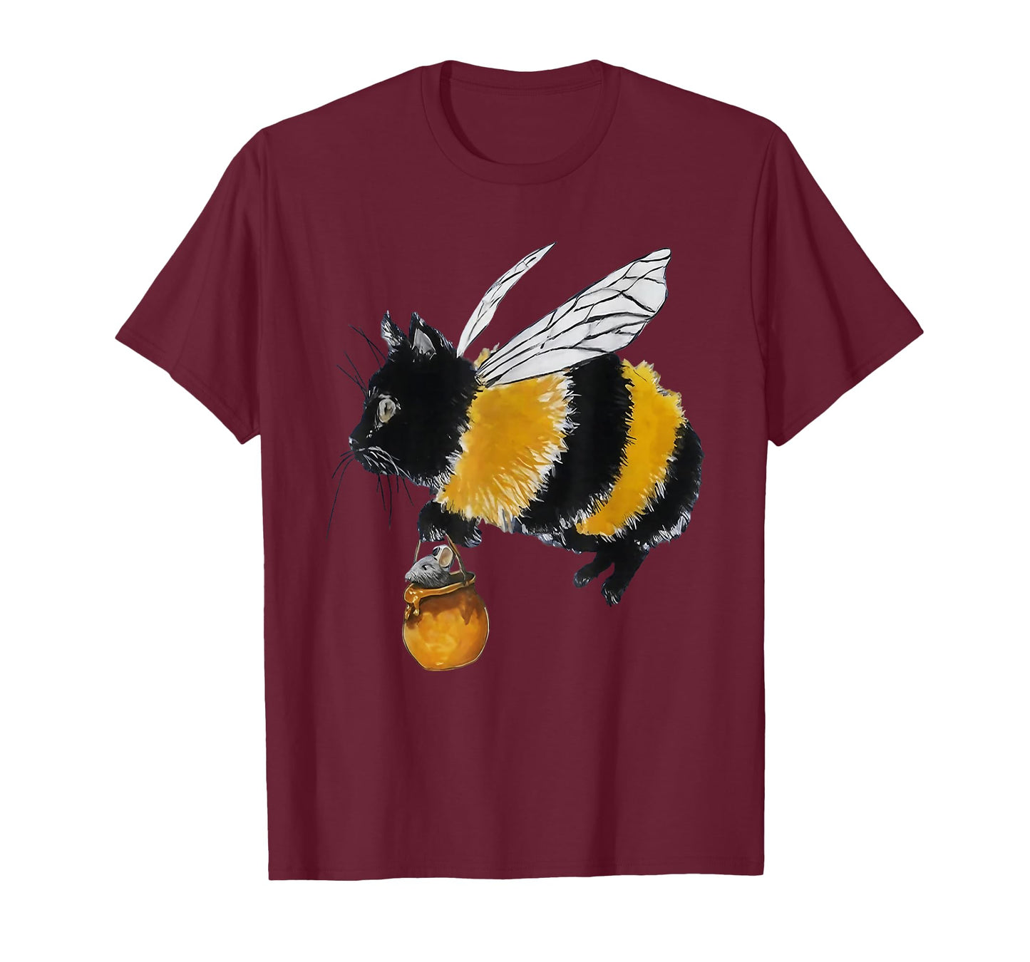Catbee Hybrid Art Funny Whimsical Animal Brainrot Meme Art T-Shirt