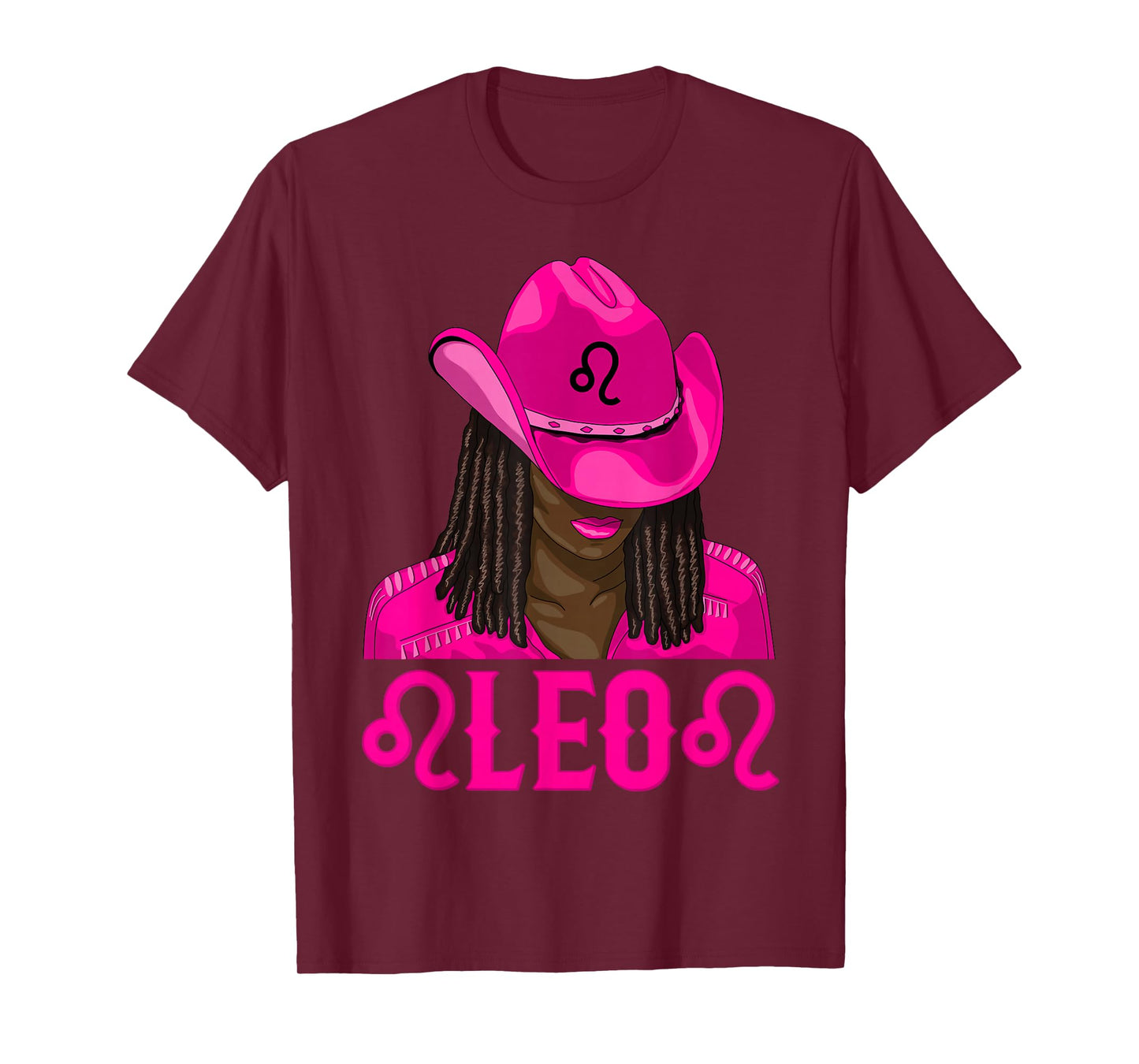 Leo Western Cowgirl African American Black Women T-Shirt