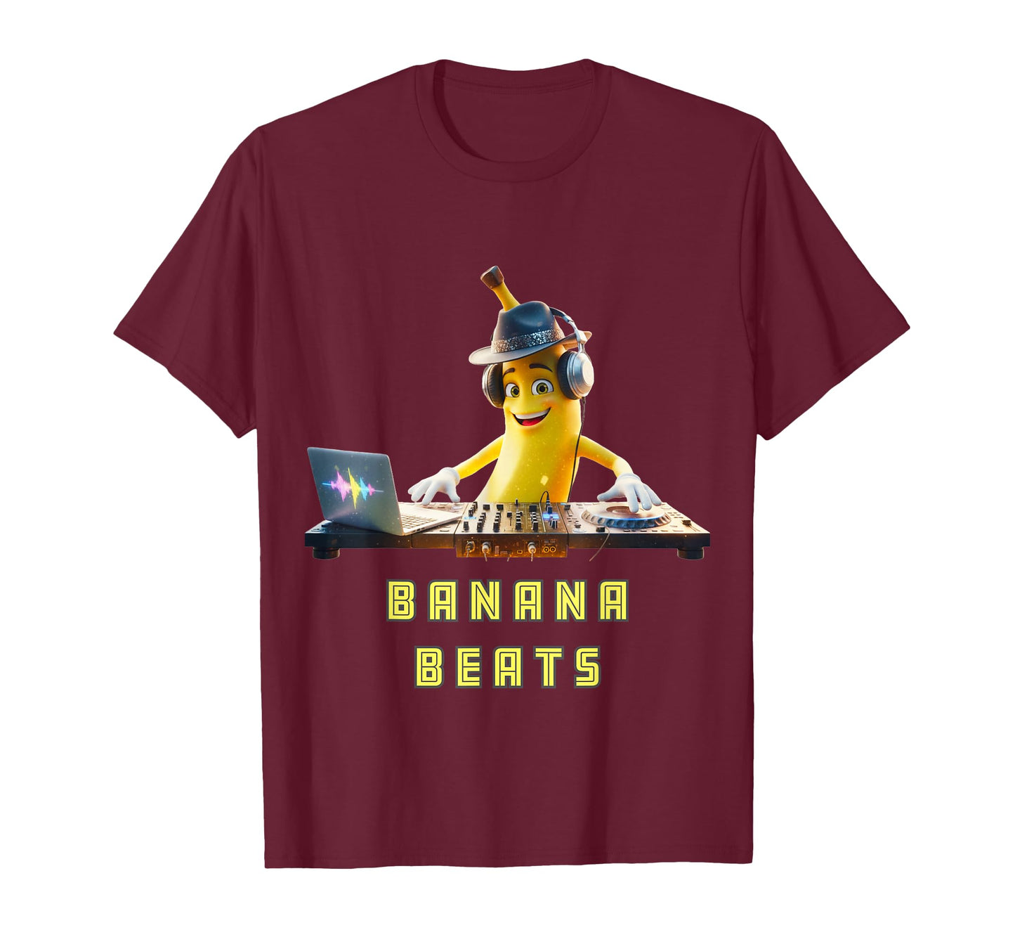 Go Banana Beats DJ Funny Music Party Vibe Retro Funky Tee T-Shirt