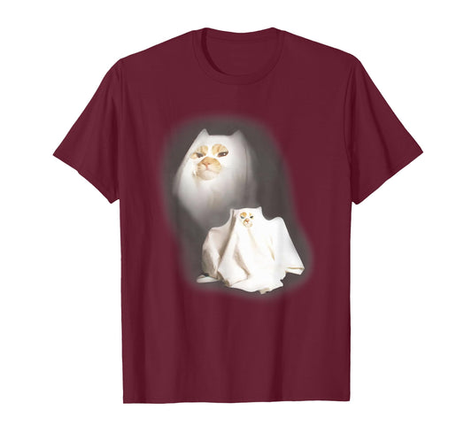 Cute Funny Wizard Cat Ghost Weird Kitten Cat Meme Halloween T-Shirt