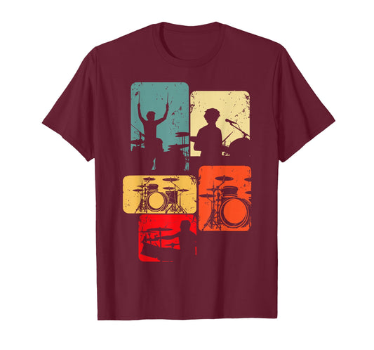 Drummer Drum Sticks Kids Boys Men T-Shirt