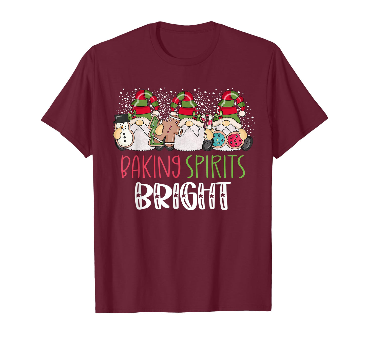 Christmas Baking Shirt Baking With My Gnomies Cute Gnomes T-Shirt