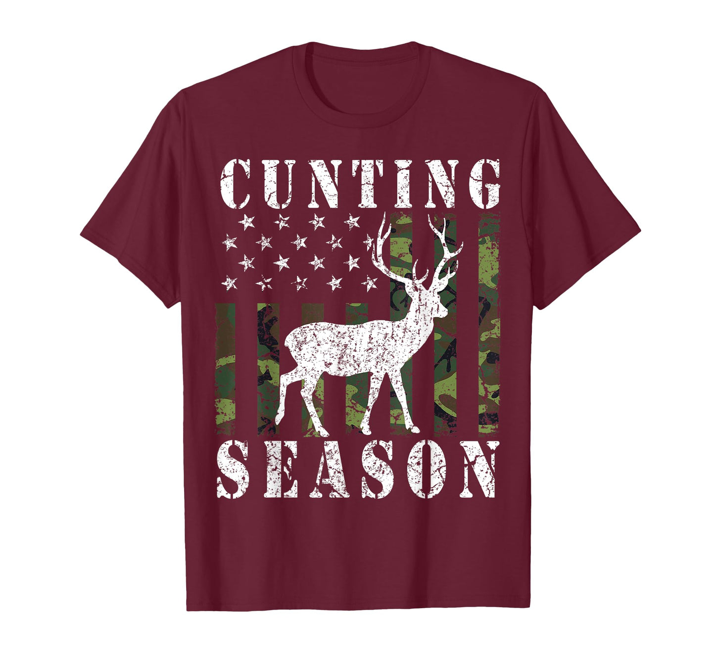 Cunting Season American Flag Counting Season Activist Funny T-Shirt
