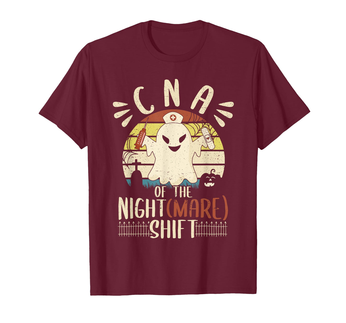 CNA Nurse of the Nightshift Nightmare CNA Women Halloween T-Shirt