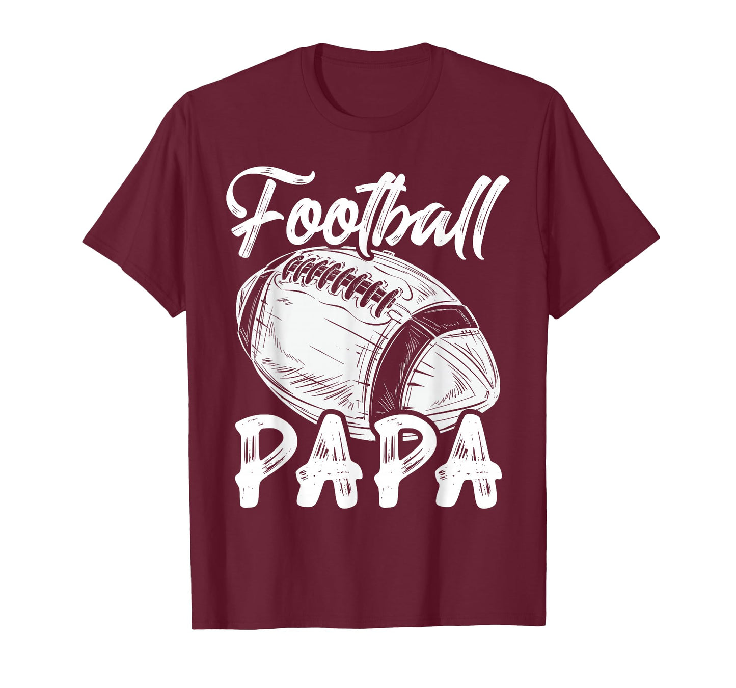 Football Papa For Men Family Matching Players Fathers Day T-Shirt