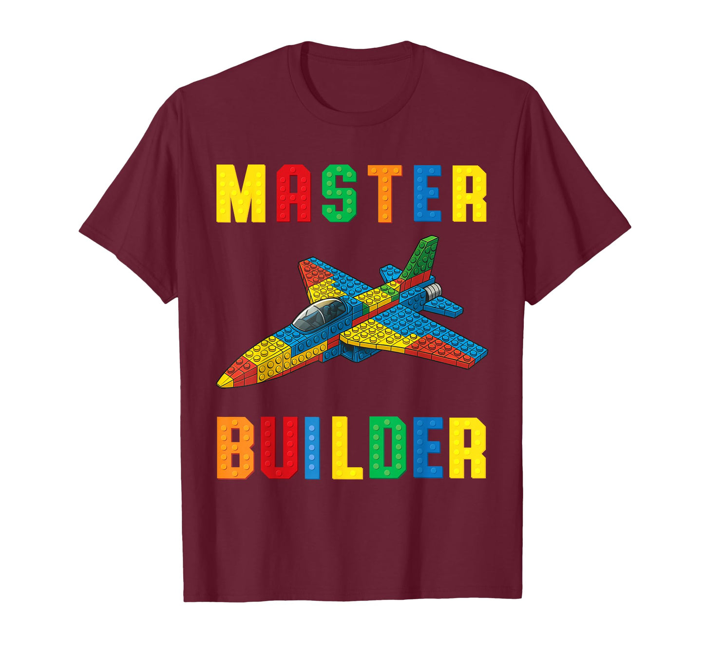 Funny Family Master Builder Building Bricks Blocks Kids Boys T-Shirt