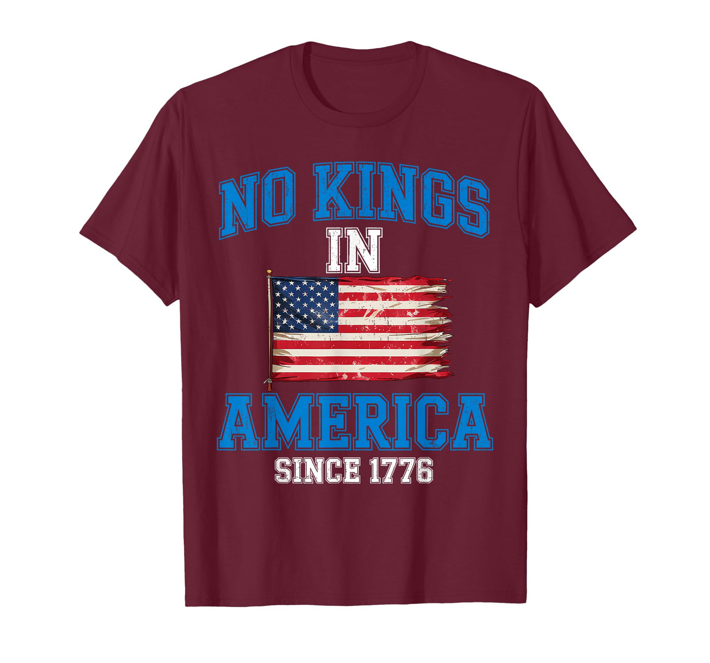 No Kings in America Shirt Rejecting Kings Patriotic USA Men T-Shirt