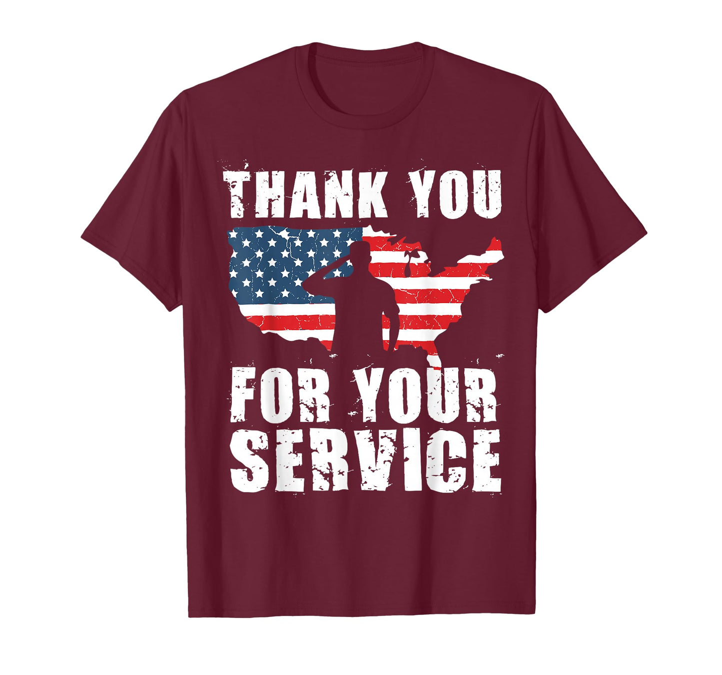 Thank You for Your Service Patriotic USA Flag Veterans Day T-Shirt