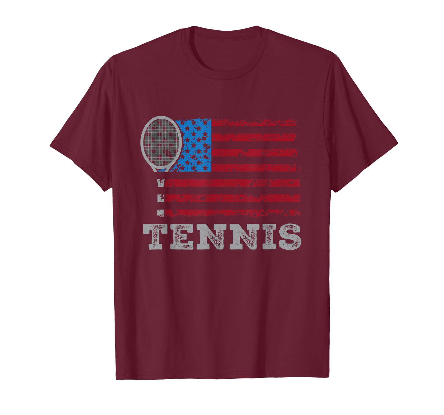 USA Flag Tennis Mens Womens US Tennis Lover Team Sport T-Shirt